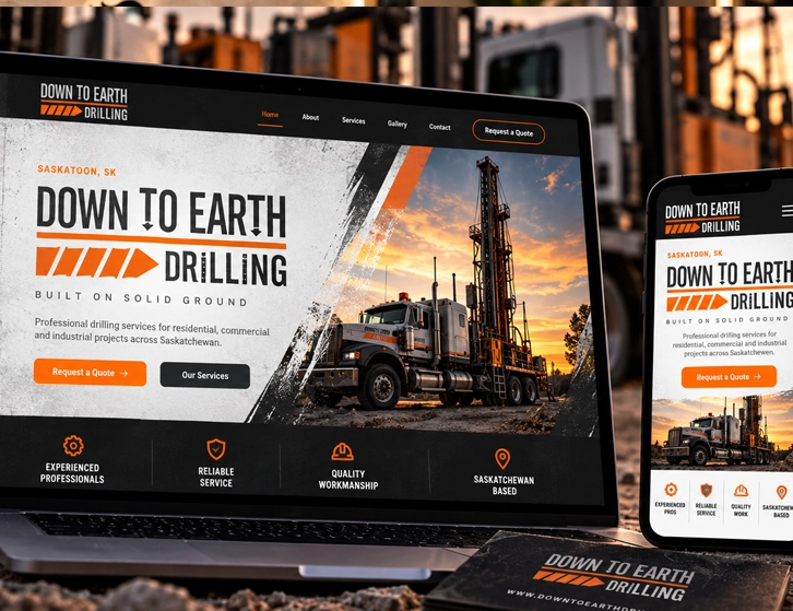 DOWN TO EARTH DRILLING project by YXE Web Studios