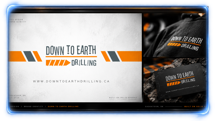 Down To Earth Drilling logo and brand identity designed by YXE Web Studios in Saskatoon