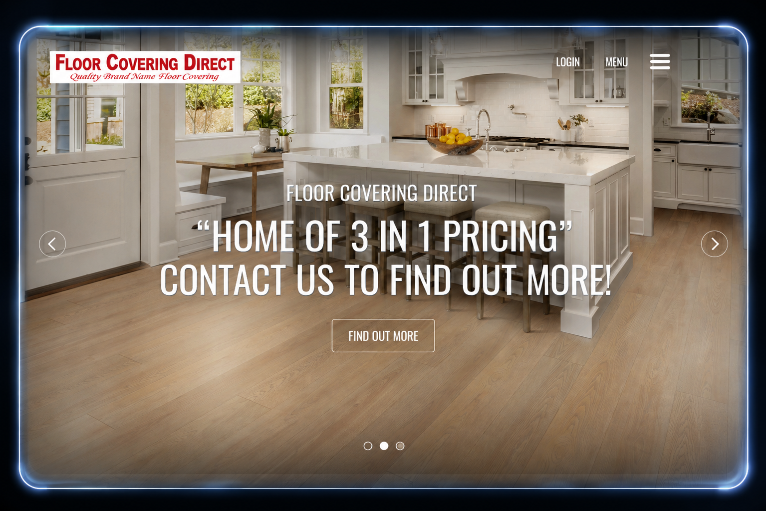 Floor Covering Direct website designed and developed by YXE Web Studios