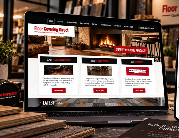 FLOOR COVERING DIRECT project by YXE Web Studios