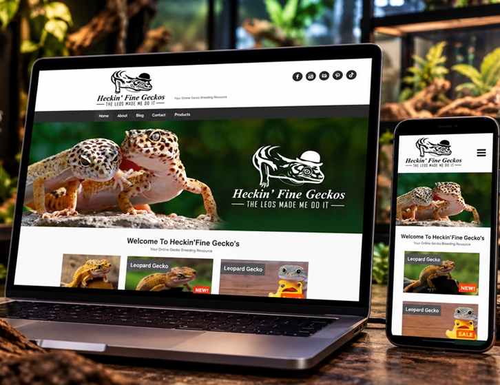 HECKIN FINE GECKOS project by YXE Web Studios