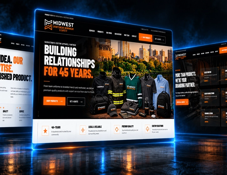MIDWEST SPORTSWEAR project by YXE Web Studios