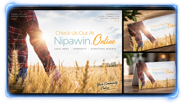 Nipawin Online logo and visual identity designed by YXE Web Studios