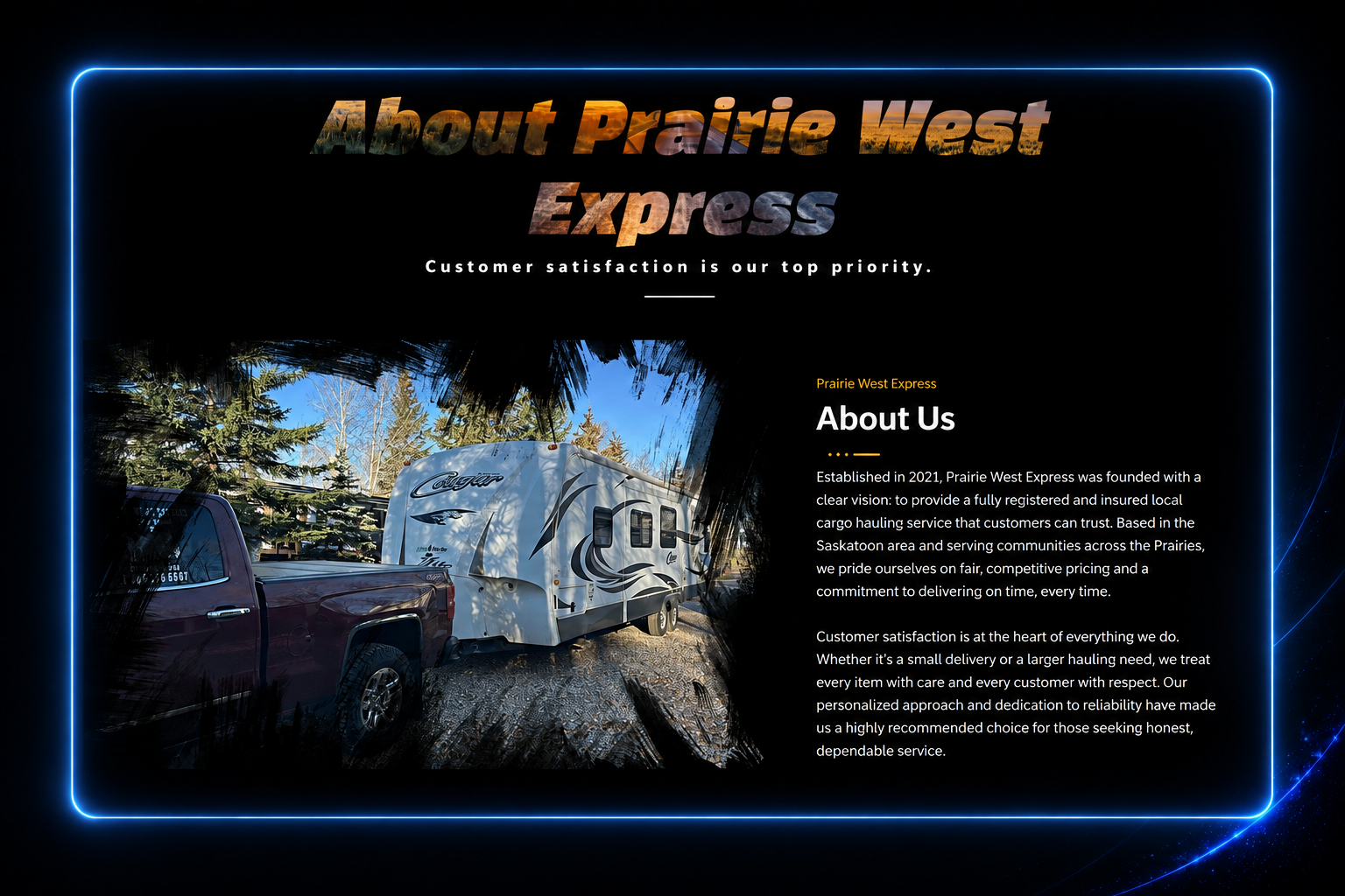 Prairie West Express project screenshot 2
