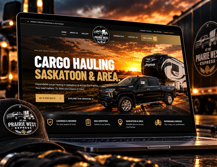 PRAIRIE WEST EXPRESS project by YXE Web Studios