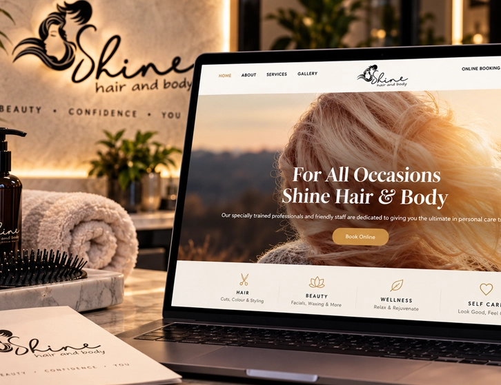 SHINE HAIR AND BODY project by YXE Web Studios